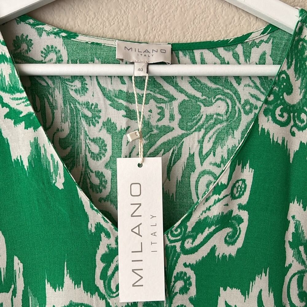 NWT Milano Italy %100 Viscose Tiered Dress Size 8 - Picture 3 of 8